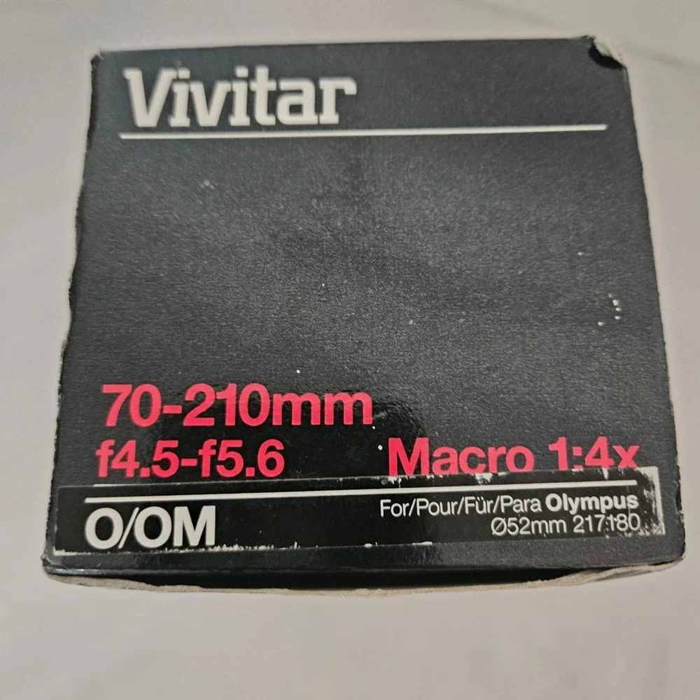 Vivitar 70-210mm f4.5-5.6 Macro Focusing Zoom Lens for Olympus OM Mount MC 52mm
